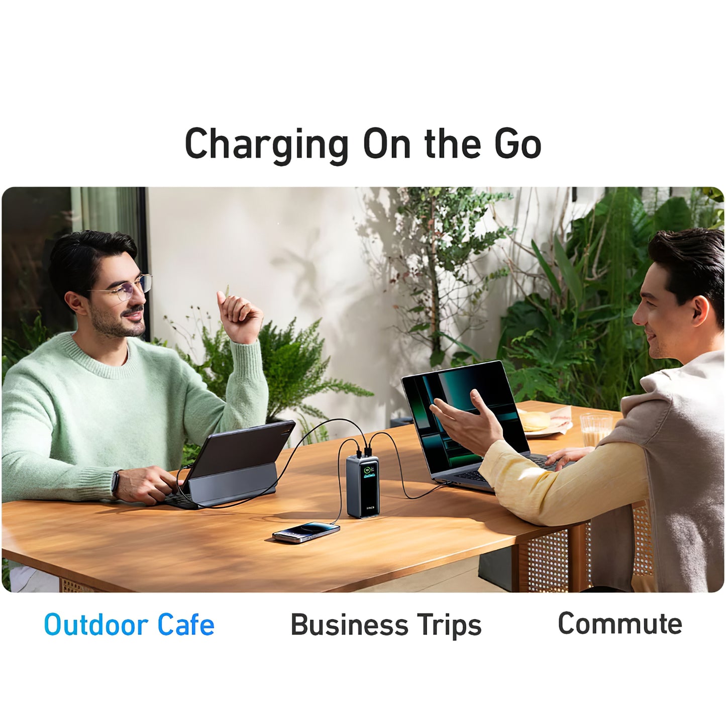 Anker Prime ulkoinen akku, 20000mAh, 200W, QC + PD, 1 x USB-A - 2 x USB-C, musta A1336011