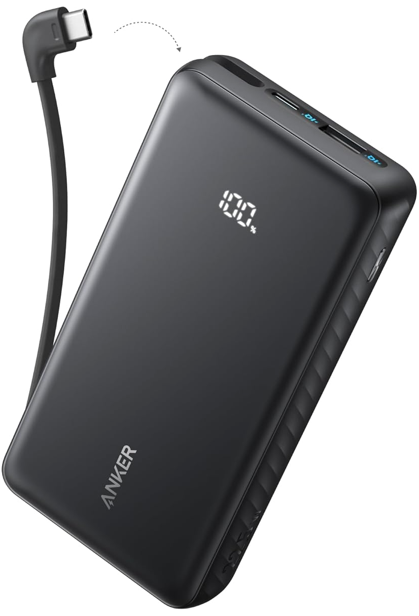 Anker Zolo Ulkoinen Akku, 10000mAh, 22.5W, QC + PD, 1 x USB-A - 2 x USB-C, Musta A110DH11