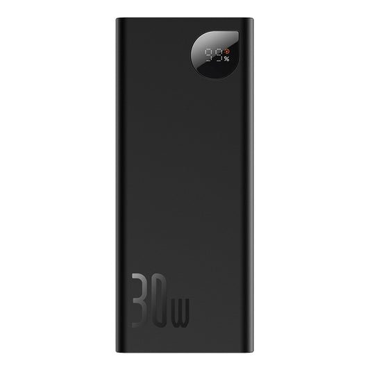 Baseus Adaman ulkoinen akku, 20000mAh, 30W, QC + PD, 1 x USB-C - 2 x USB-A, musta PPAD030001 PPAD030001 PPAD030001