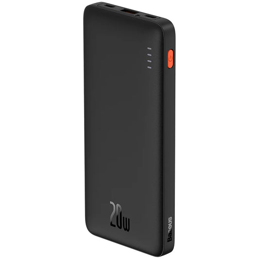 Baseus Airpow ulkoinen akku, 10000mAh, 20W, QC + PD, 1 x USB-A - 1 x USB-C, musta PPQD090001
