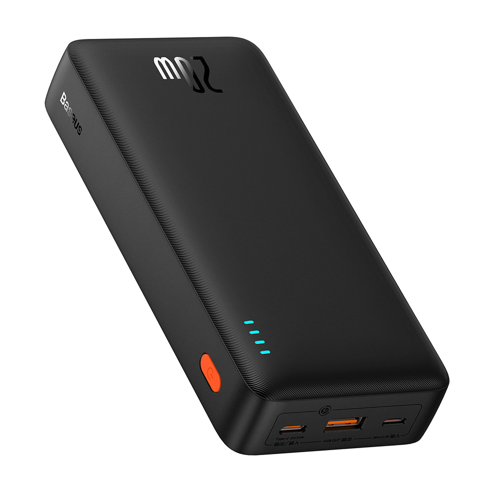 Baseus Airpow Ulkoinen Akku, 20000mAh, 20W, QC + PD, 1 x USB-A - 1 x USB-C, Musta P10022804113-00