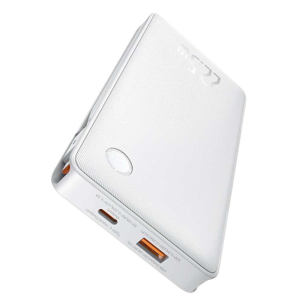 Baseus Airpow Lite ulkoinen akku, 10000mAh, 22.5W, QC + PD, 1 x Lightning - 1 x USB-A - 2 x USB-C, Valkoinen P10067501213-00
