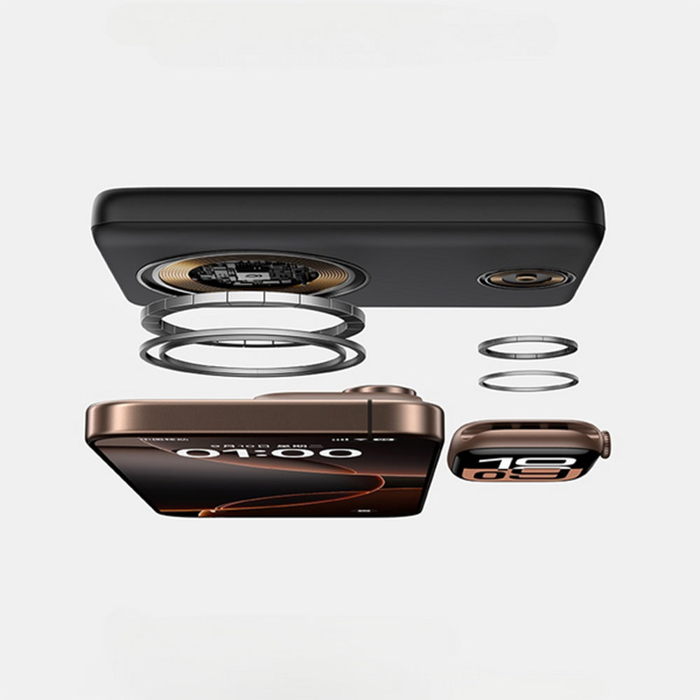 Ulkoinen akku Baseus Bank EnerFill FT11, 10000mAh, 27W, PD + QI + FQI, 2 x QI - 1 x USB-C, Musta P1008210G123-00