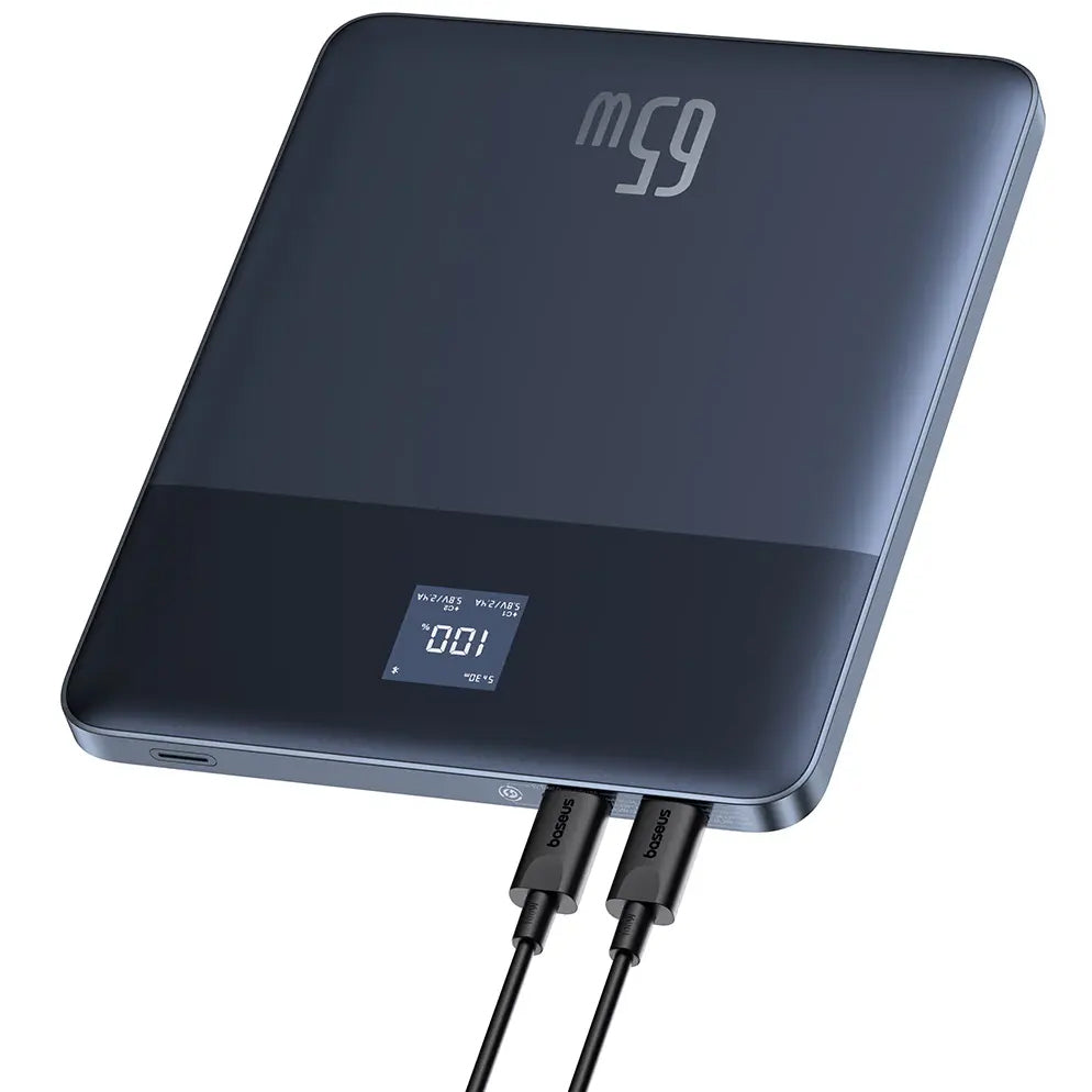 Baseus Blade 2 ulkoinen akku, 12000mAh, 65W, PD, 2 x USB-C, sininen P10063801323-00