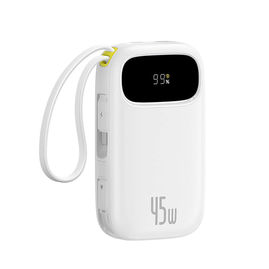 Ulkoinen akku Baseus EnerFill FC31, 20000mAh, 45W, QC + PD, 1 x Lightning - 1 x USB-A - 2 x USB-C, Valkoinen E0028D01