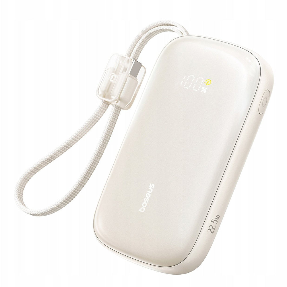 Baseus EnerFill FC21 Qpow 3 Ultra ulkoinen akku, 10000mAh, 22.5W, QC + PD, 1 x USB-A - 1 x USB-C, Beige E0027L01