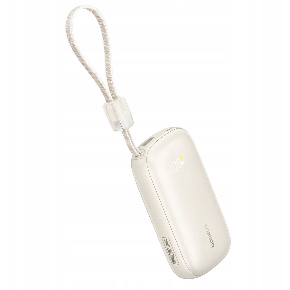 Baseus EnerFill FC21 Qpow 3 Ultra ulkoinen akku, 10000mAh, 22.5W, QC + PD, 1 x USB-A - 1 x USB-C, Beige E0027L01