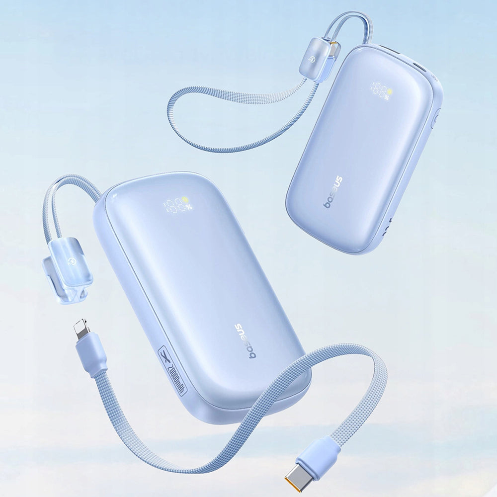 Baseus EnerFill FC21 Qpow 3 Ultra ulkoinen akku, 10000mAh, 45W, QC + PD, 1 x USB-A - 1 x USB-C, Sininen E0027Q03