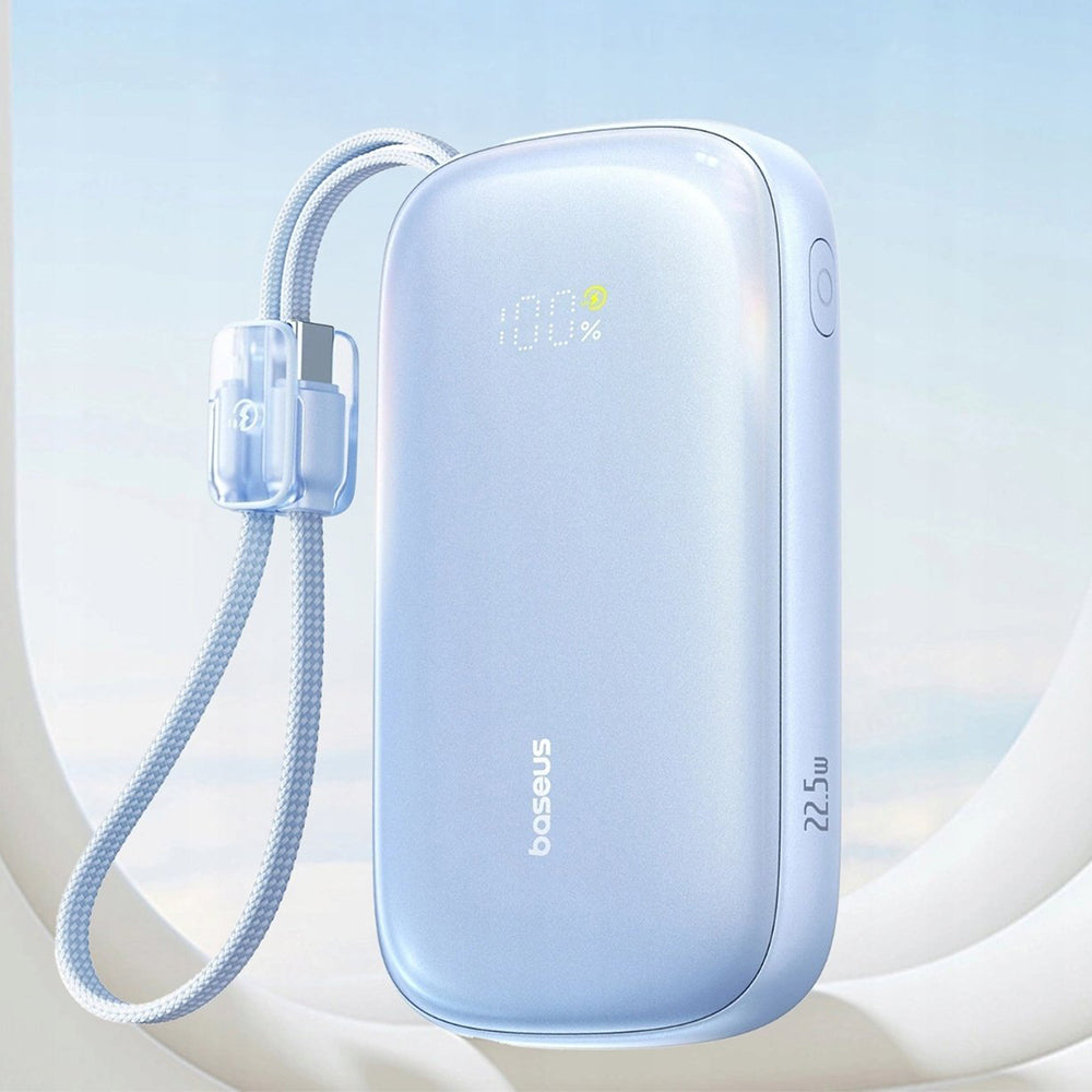 Baseus EnerFill FC21 Qpow 3 Ultra ulkoinen akku, 10000mAh, 45W, QC + PD, 1 x USB-A - 1 x USB-C, Sininen E0027Q03