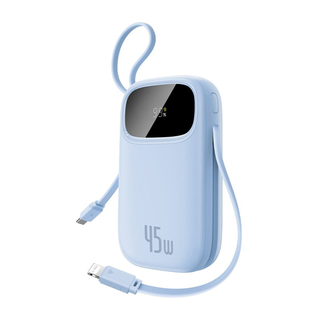 Baseus EnerFill FC31 Qpow 3 ulkoinen akku, 10000mAh, 45W, QC + PD, 1 x Lightning - 1 x USB-A - 2 x USB-C, Sininen E0028C03