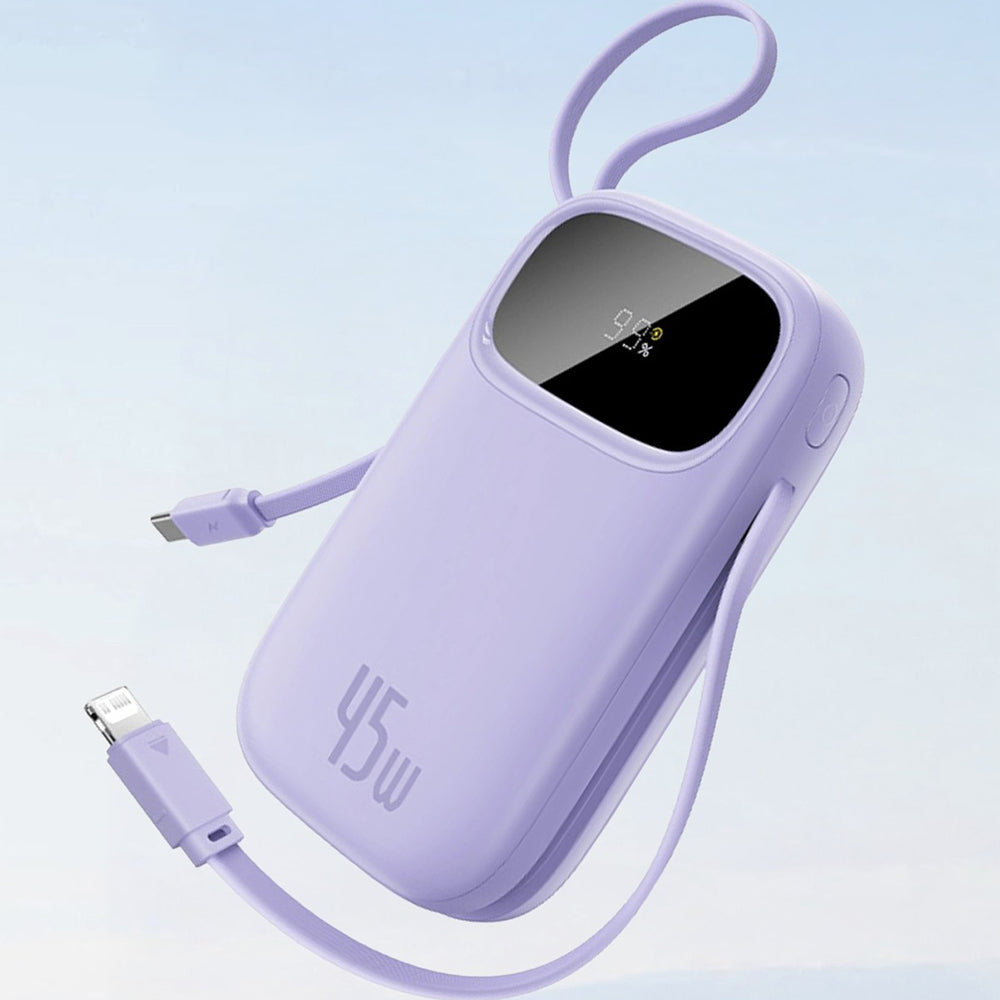 Baseus EnerFill FC31 Qpow 3 ulkoinen akku, 10000mAh, 45W, QC + PD, 1 x Lightning - 1 x USB-A - 2 x USB-C, Sininen E0028C03