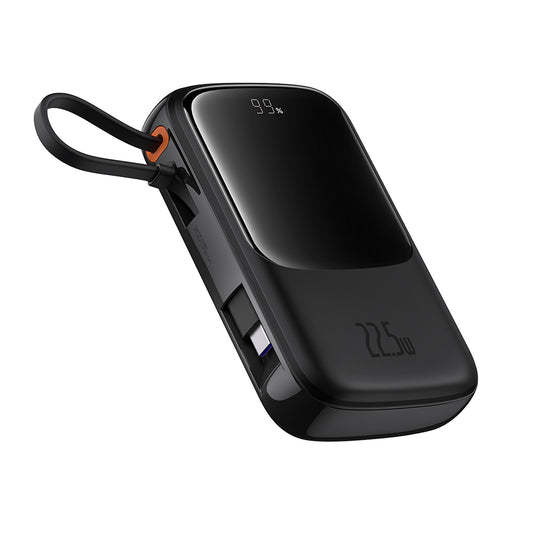 Baseus Qpow Pro+ Ulkoinen Akku, 10000mAh, 22.5W, QC + PD, 1 x USB-A - 2 x USB-C, Musta P10067101113-00