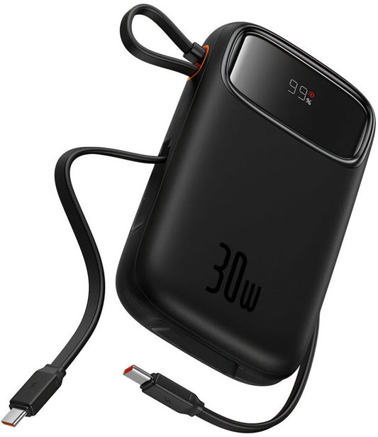 Ulkoinen akku Baseus Qpow2, 20000mAh, 30W, QC + PD, 1 x USB-A - 3 x USB-C, Musta P10055009113-00