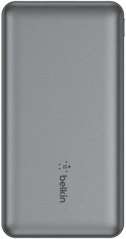 Belkin BoostCharge ulkoinen akku, 10000mAh, 15W, 1 x USB-C - 2 x USB-A, harmaa BPB011btGY