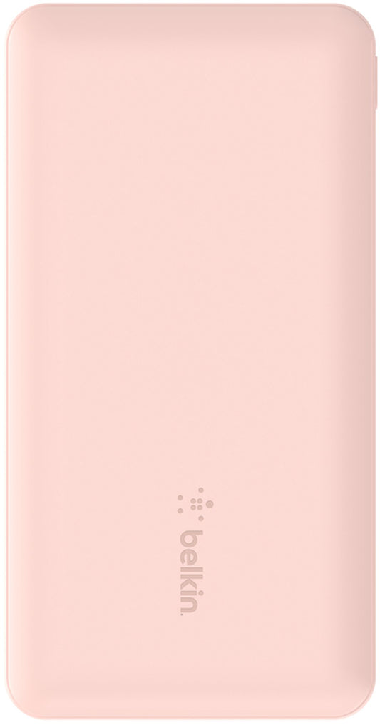 Belkin BoostCharge Ulkoinen Akku, 10000mAh, 15W, 1 x USB-C - 2 x USB-A, Vaaleanpunainen BPB011btRG