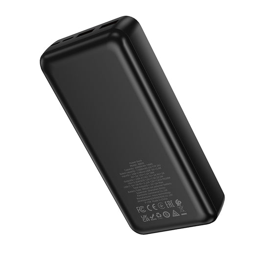 Ulkoinen akku Borofone BJ80A Clever, 20000mAh, 22.5W, QC + PD, 1 x USB-C - 2 x USB-A, Musta