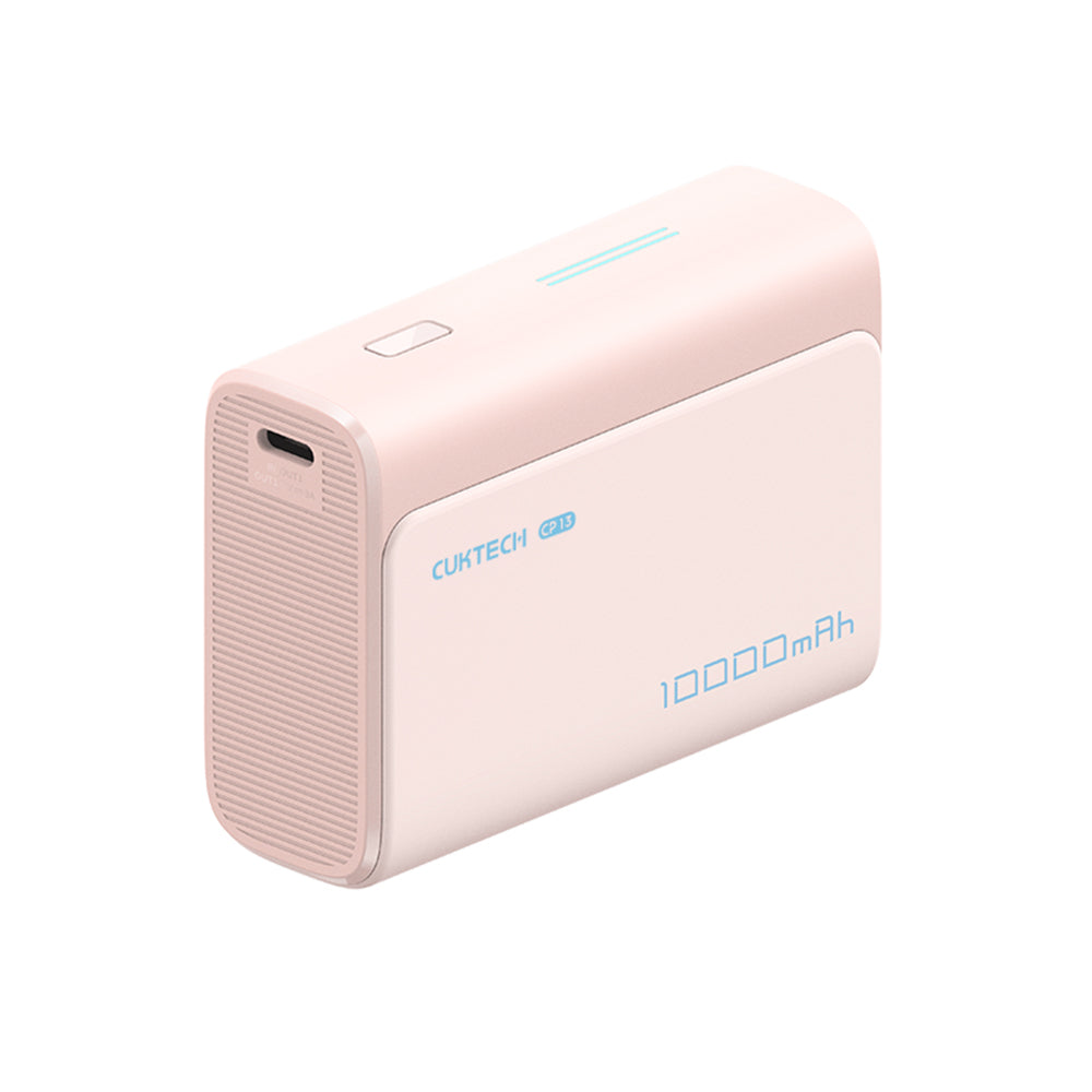 Cuktech CP13 ulkoinen akku, 10000mAh, 30W, QC + PD, 1 x USB-A - 1 x USB-C, vaaleanpunainen CUK0PB100DPK