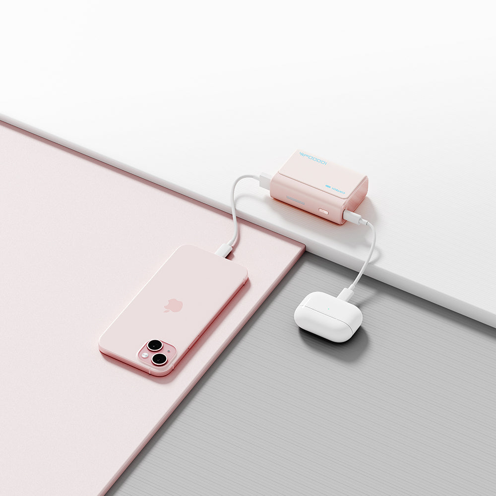 Cuktech CP13 ulkoinen akku, 10000mAh, 30W, QC + PD, 1 x USB-A - 1 x USB-C, vaaleanpunainen CUK0PB100DPK