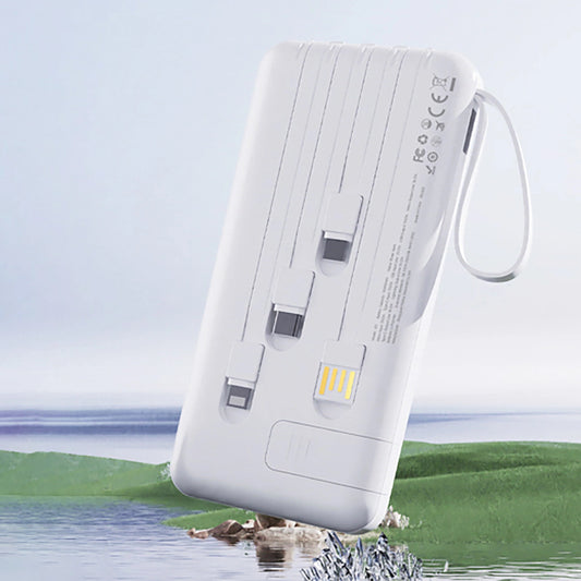 Dudao K11 Ulkoinen Akku, 10000mAh, 10W, 1 x Lightning - 1 x microUSB - 1 x USB-A - 1 x USB-C, Valkoinen