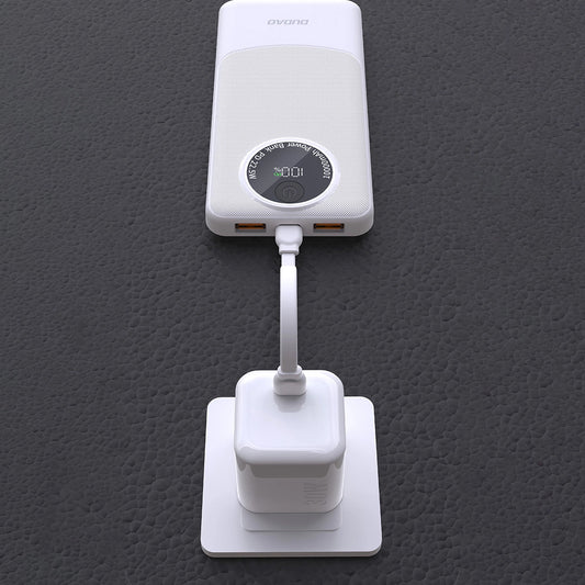 Ulkoinen akku Dudao K12Pro, 20000mAh, 22.5W, QC + PD, 1 x USB-C - 2 x USB-A, Valkoinen