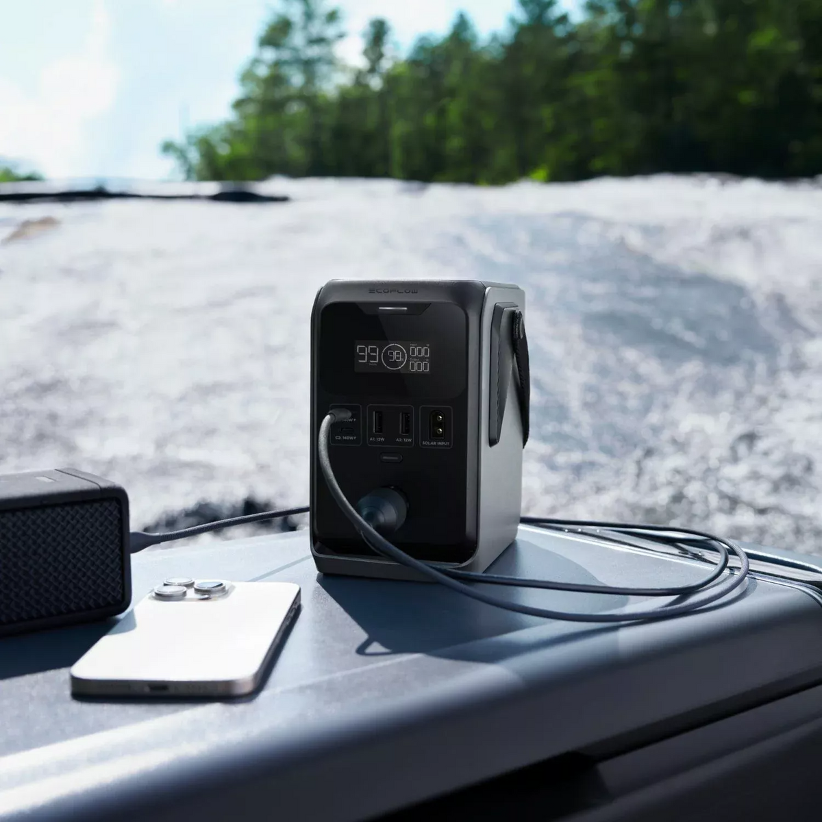 EcoFlow Trail 200 Ulkoinen Akku, 60000mAh, 220W, PD, 2 x USB-A - 2 x USB-C, Musta EF-TRAIL200-N