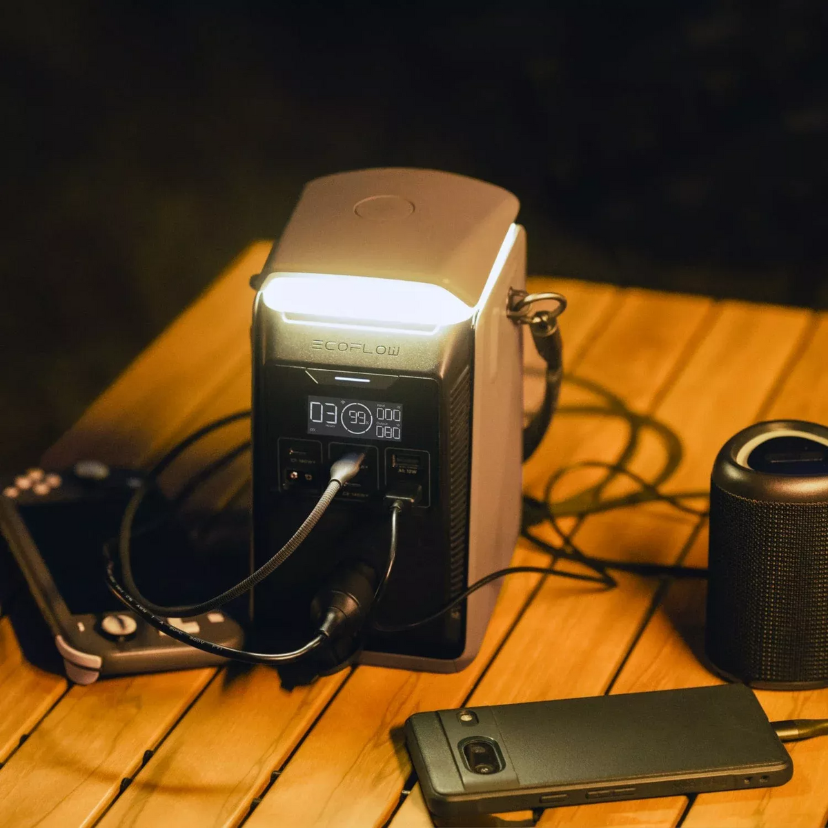 EcoFlow Trail 200 Ulkoinen Akku, 60000mAh, 220W, PD, 2 x USB-A - 2 x USB-C, Musta EF-TRAIL200-N