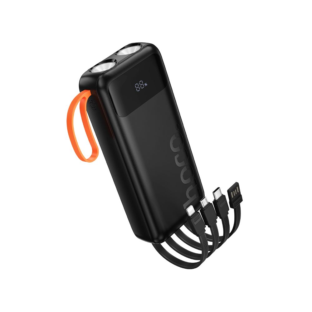 Ulkoinen akku HOCO J151A, 20000mAh, 10W, 1 x Lightning - 1 x microUSB - 1 x USB-A - 1 x USB-C, Musta