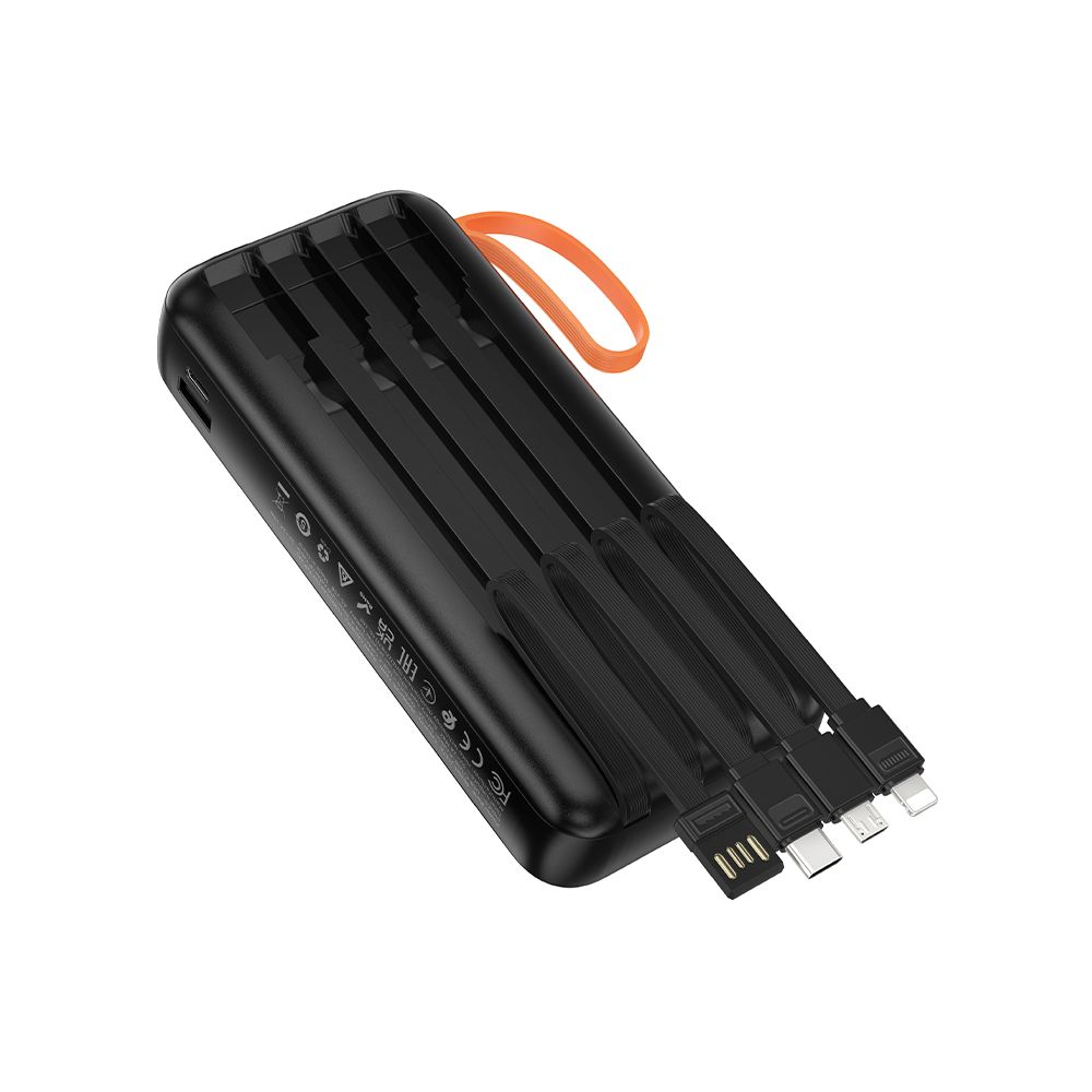 Ulkoinen akku HOCO J151A, 20000mAh, 10W, 1 x Lightning - 1 x microUSB - 1 x USB-A - 1 x USB-C, Musta