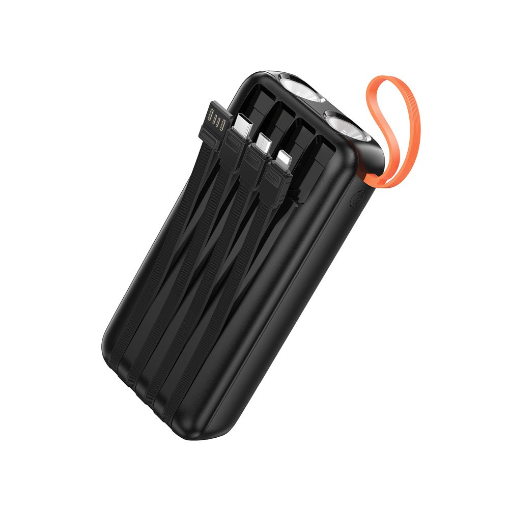 Ulkoinen akku HOCO J151A, 20000mAh, 10W, 1 x Lightning - 1 x microUSB - 1 x USB-A - 1 x USB-C, Musta