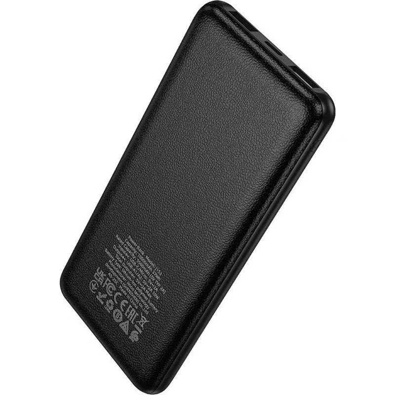 Ulkoinen akku HOCO J153 Stability, 10000mAh, 10W, 2 x USB-A, Musta