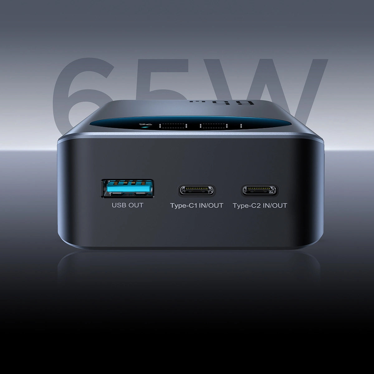 Ulkoinen akku Joyroom JR-PBF05, 30000mAh, 65W, QC + PD, 1 x USB-A - 2 x USB-C, Musta