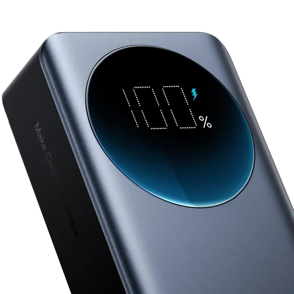 Ulkoinen akku Joyroom JR-PBF05, 30000mAh, 65W, QC + PD, 1 x USB-A - 2 x USB-C, Musta