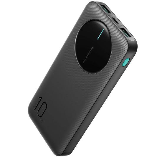 Joyroom ulkoinen akku JR-PBF12, 10000mAh, 12W, 1 x USB-C - 2 x USB-A, musta