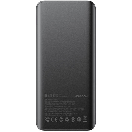 Ulkoinen akku Joyroom JR-PBF20, 10000mAh, 25W, QC + PD, 1 x USB-C - 2 x USB-A, Musta