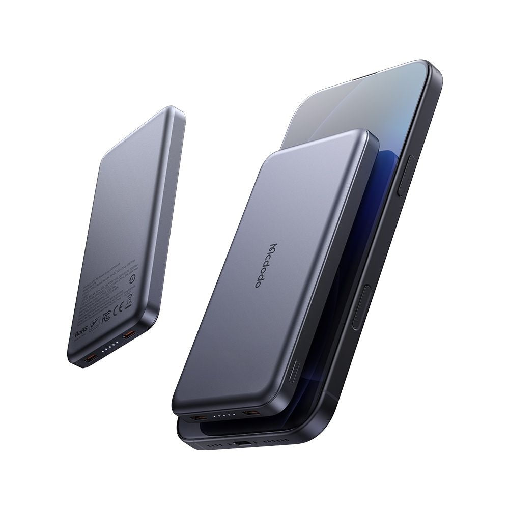 Ulkoinen akku McDodo MC-3781 Meta, 10000mAh, 20W, PD, 2 x USB-C, Musta