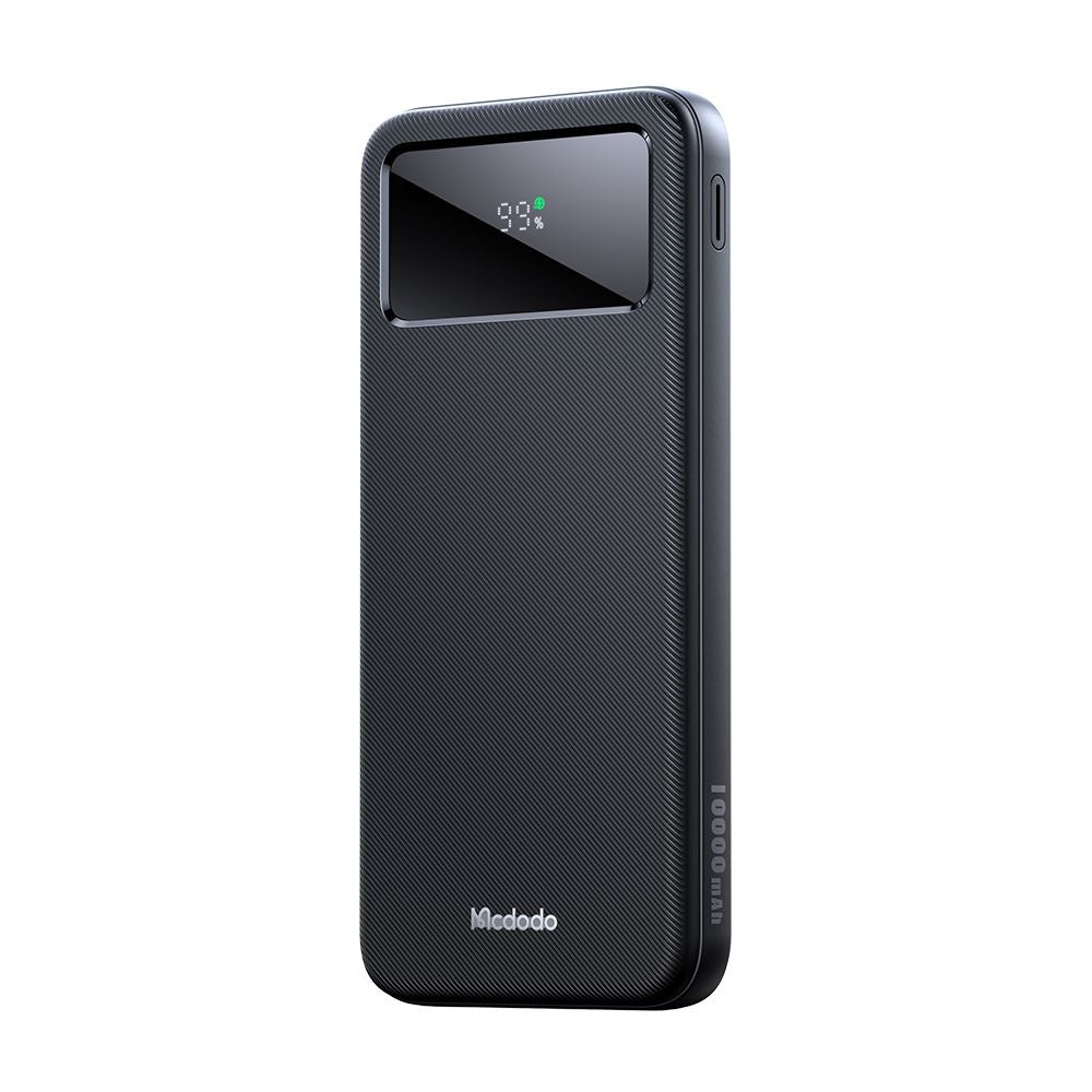 Ulkoinen akku McDodo MC-4220, 10000mAh, 22.5W, QC + PD, 2 x USB-A - 1 x USB-C, Musta