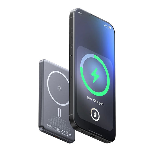 Langaton McDodo MC-4641 Meta ulkoinen akku, 5000mAh, 20W, PD + FQI, 1 x QI - 1 x USB-C, Musta