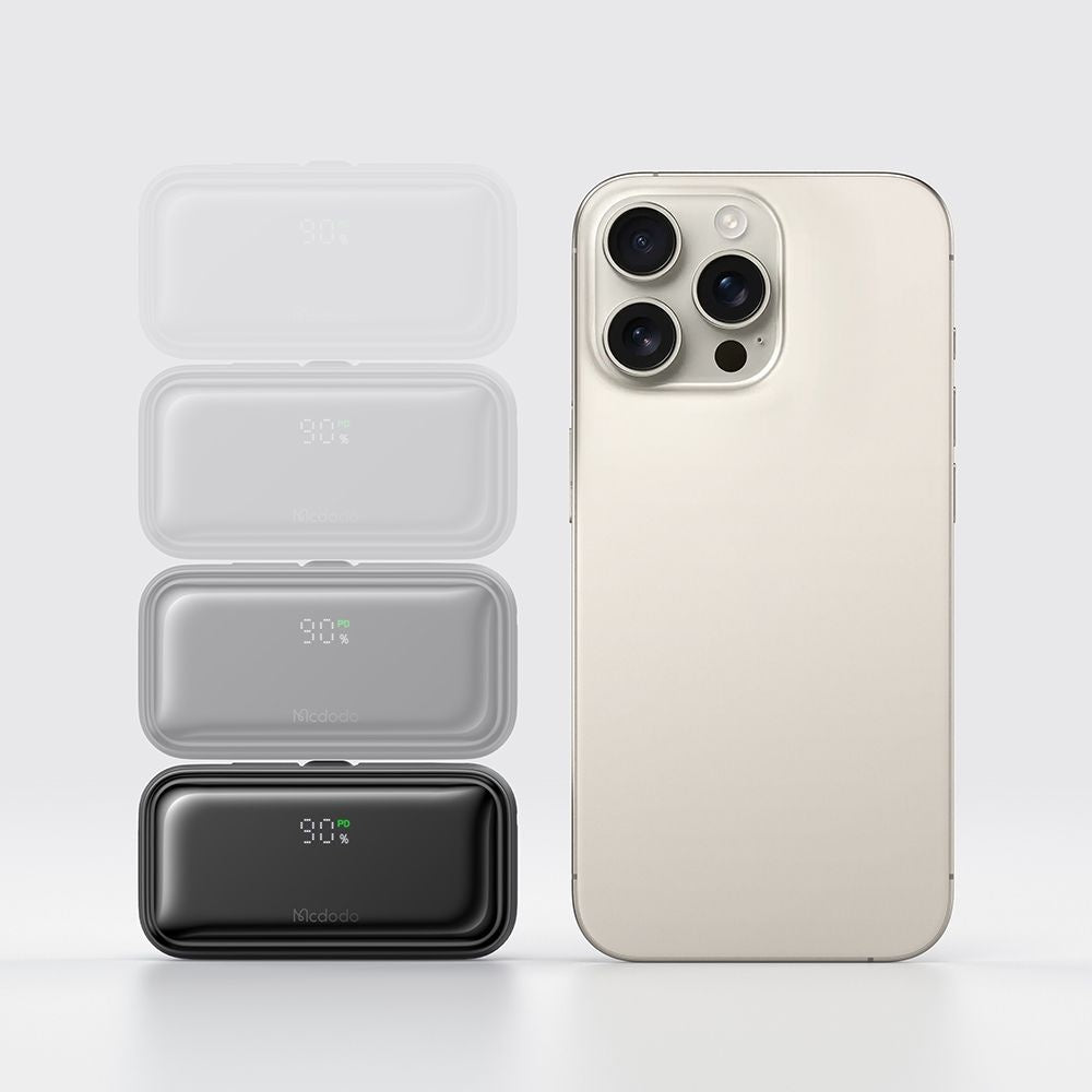 Ulkoinen akku McDodo MC-7800 Freekit, 5000mAh, 22.5W, PD, 1 x Lightning - 2 x USB-C, Musta