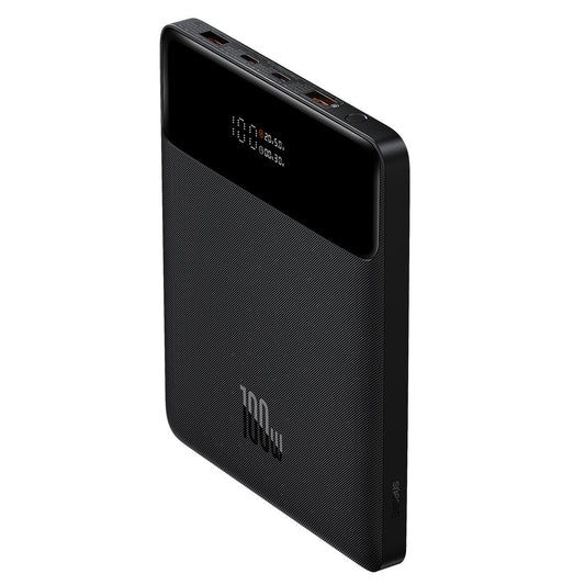 Baseus Blade Ultrathin ulkoinen akku, 20000mAh, 100W, QC + PD, 2 x USB-A - 2 x USB-C, musta PPBL000201 PPBL000201 PPBL000201