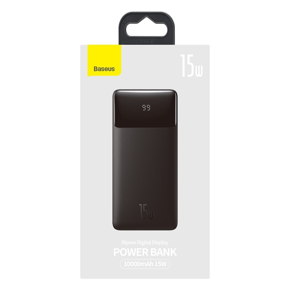 Baseus Bipow ulkoinen akku, 10000mAh, 15W, 1 x USB-C - 2 x USB-A, musta PPBD050001