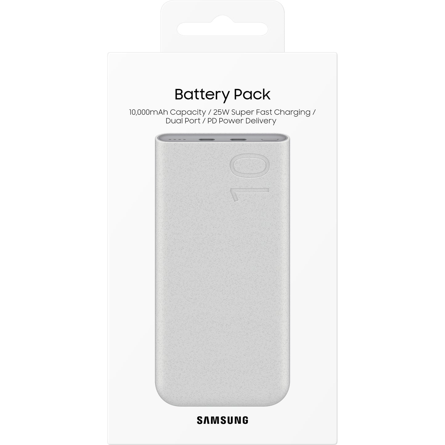 Samsung ulkoinen akku, 10000mAh, 25W, PD, 2 x USB-C, Beige EB-P3400XUEGEU
