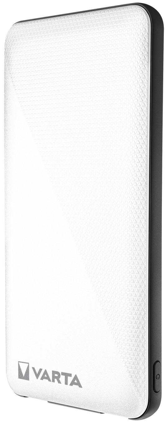 Varta Energy ulkoinen akku, 5000mAh, 15W, 2 x USB-A - 1 x USB-C, valkoinen