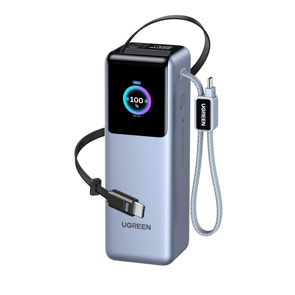 UGREEN PB728 (75702B) ulkoinen akku, 25000mAh, 200W, QC + PD, 1 x USB-A - 3 x USB-C, harmaa