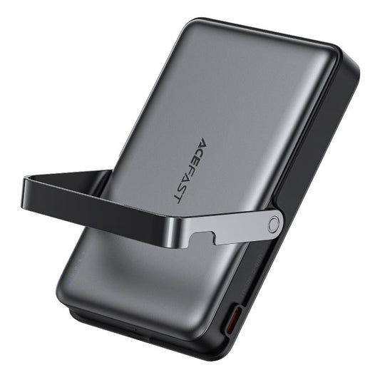 Langaton ulkoinen akku Acefast M17, 10000mAh, 22.5W, PD + FQI, 1 x QI - 1 x USB-C, Musta