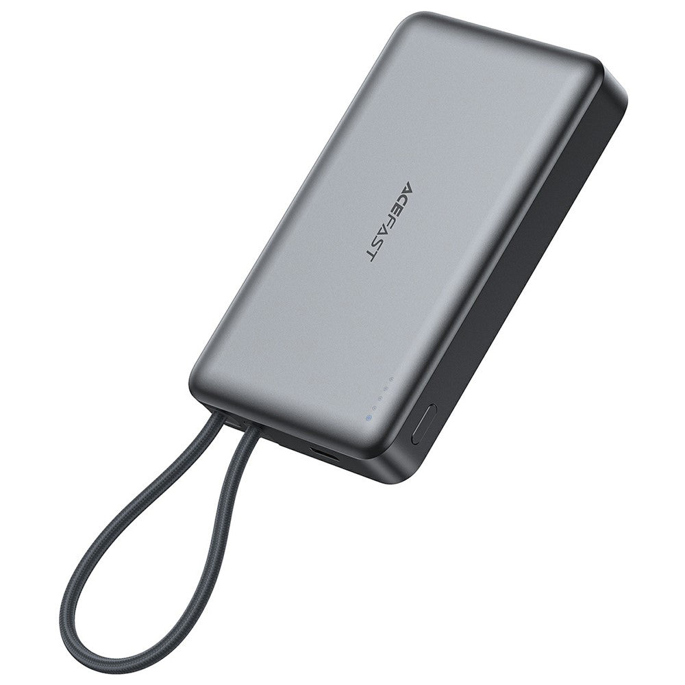 Langaton ulkoinen akku Acefast M18, 10000mAh, 22.5W, PD + FQI, 1 x QI - 2 x USB-C, Musta