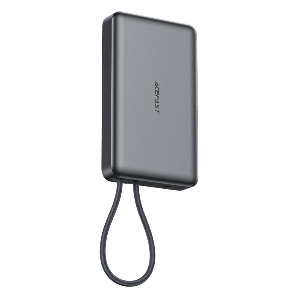 Langaton ulkoinen akku Acefast M18, 10000mAh, 22.5W, PD + FQI, 1 x QI - 2 x USB-C, Musta