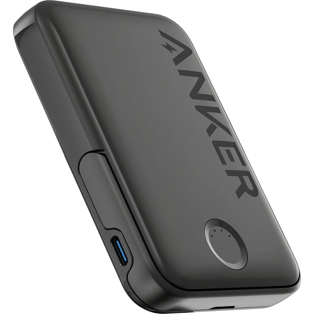 Langaton ulkoinen akku Anker 322 MagGo, 5000mAh, 12W, 1 x QI - 1 x USB-C, musta A1618G11