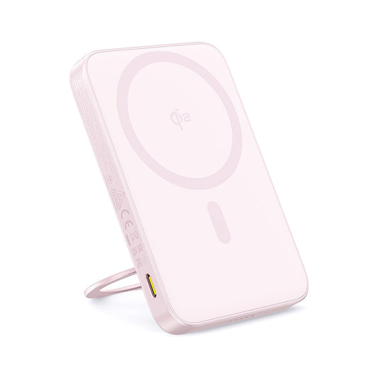 Baseus PicoGo langaton ulkoinen akku, 5000mAh, 20W, PD + FQI, 1 x QI - 1 x USB-C, Vaaleanpunainen P10076800413-00