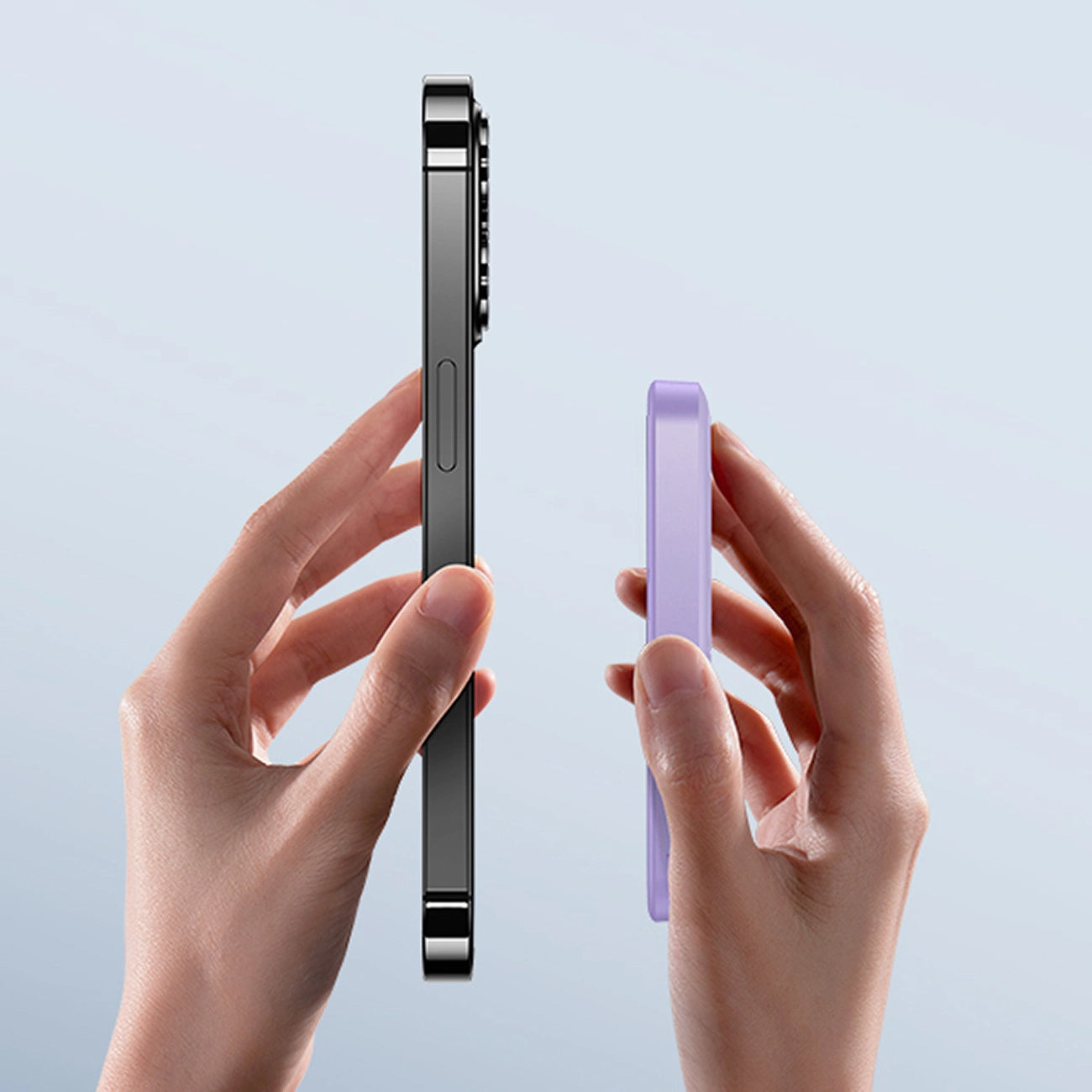 Baseus Magnetic Mini Wireless External Battery, 5000mAh, 20W, PD + FQI, 1 x QI - 1 x USB-C, Purple P10022107513