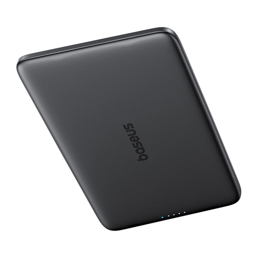 Baseus PicoGo AM41 langaton ulkoinen akku, 5000mAh, 20W, PD + FQI, 1 x QI - 1 x USB-C, Musta